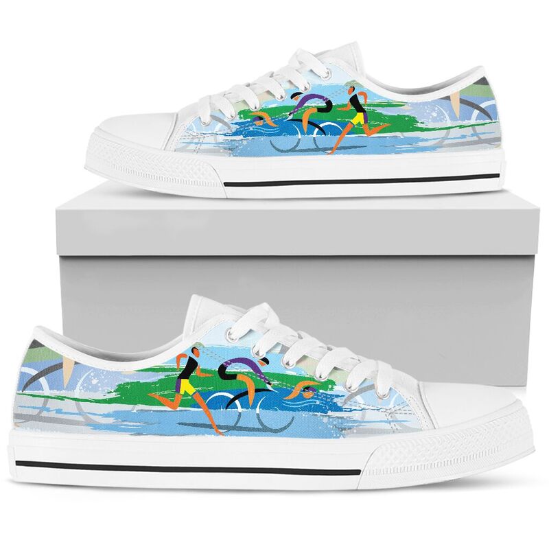 Triathlon - Stylized vector color Low Top SKY@ summerlifepro dfhftriath@low-top 206327