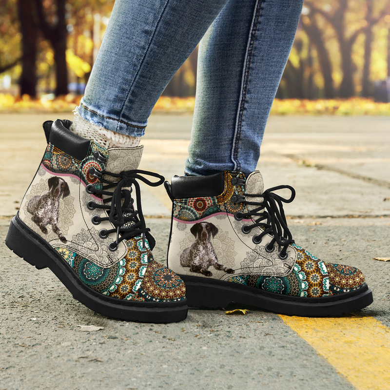 German Shorthaired Pointer - Vintage Mandala ASBOOT SKY KD@ animallovepro FGHFGJ@all-season-boots" 294682