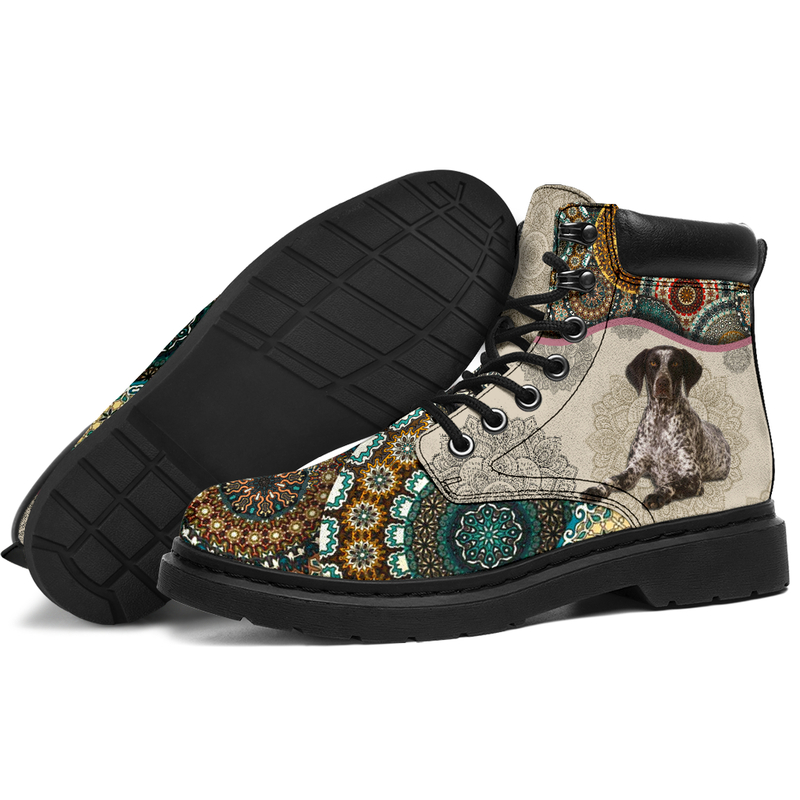 German Shorthaired Pointer - Vintage Mandala ASBOOT SKY KD@ animallovepro FGHFGJ@all-season-boots" 294678