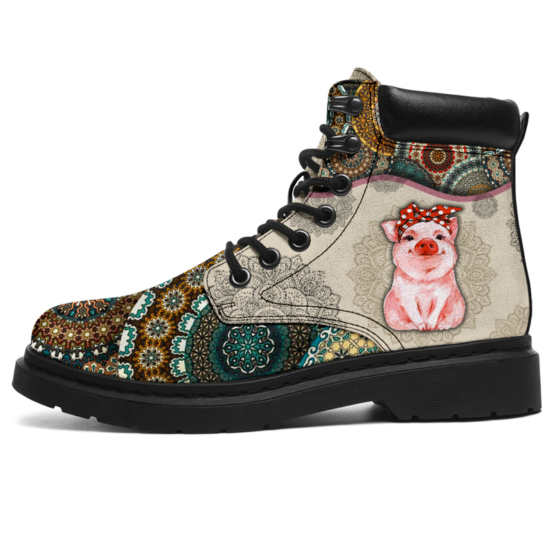 Pig - Vintage Mandala ASBOOT SKY 2@ animallovepro dsfdfhjhkh@all-season-boots" 292930