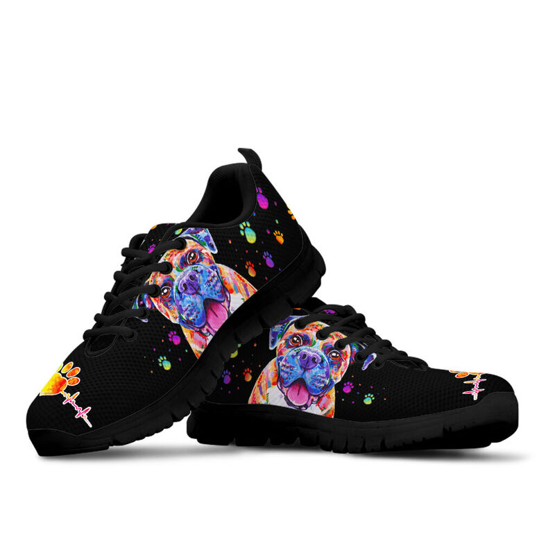 Boxer dog art colorful shoe TTA 384177