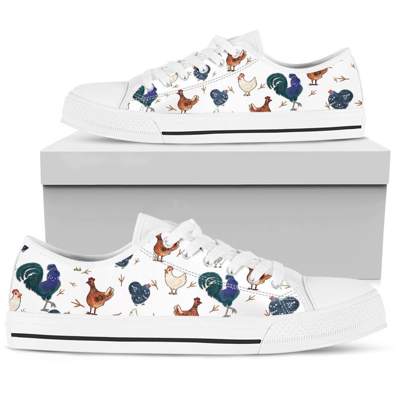 Chicken watercolor cute low top LQT 365052