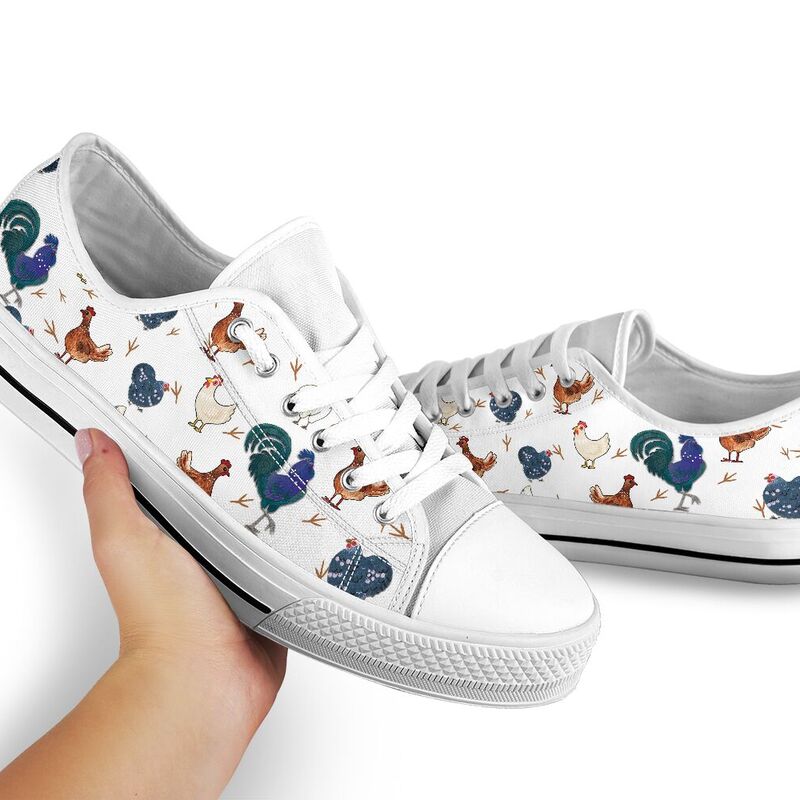 Chicken watercolor cute low top LQT 365049