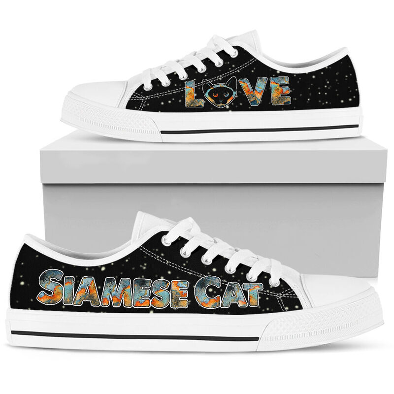 Siamese Cat Sky Watercolor Low Top - TL 362487