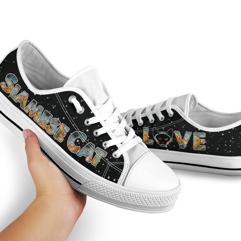 Siamese Cat Sky Watercolor Low Top - TL 362484