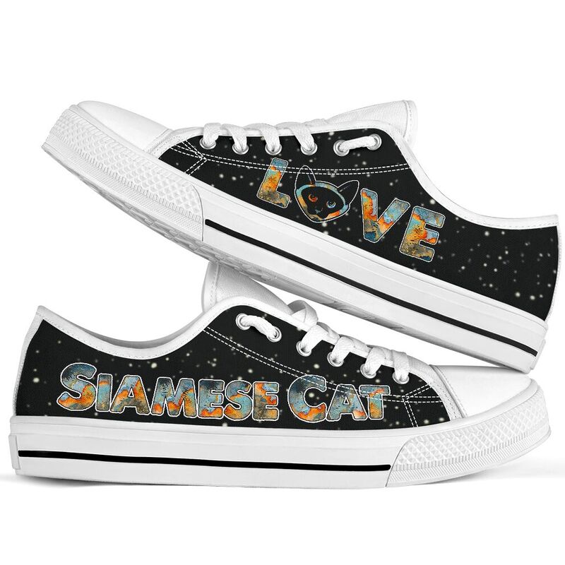 Siamese Cat Sky Watercolor Low Top - TL 362483