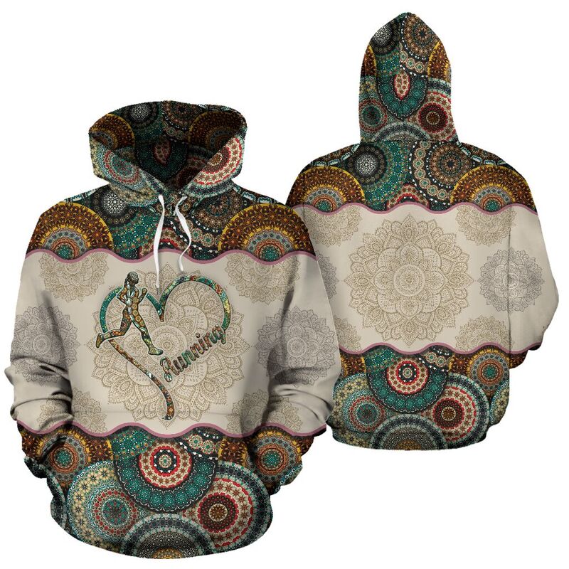 Running - Vintage Mandala Full Hoodie 357790
