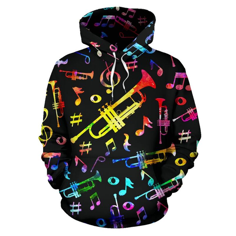 Trumpet Note Color Black full hoodie 351746