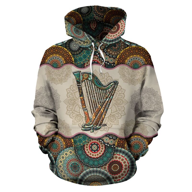 Harp - Vintage Mandala Full Hoodie SKY 347586
