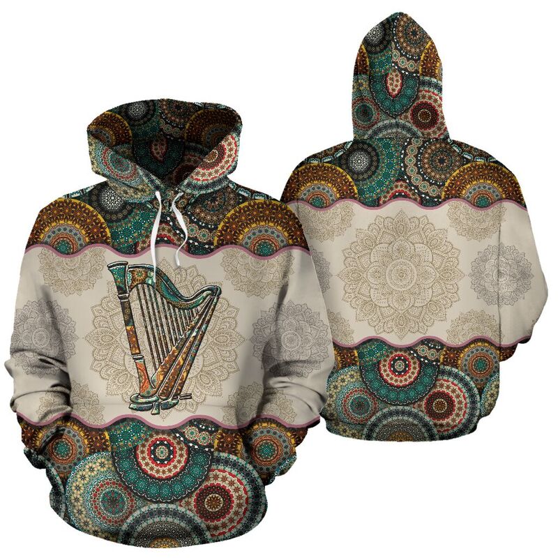 Harp - Vintage Mandala Full Hoodie SKY 347584