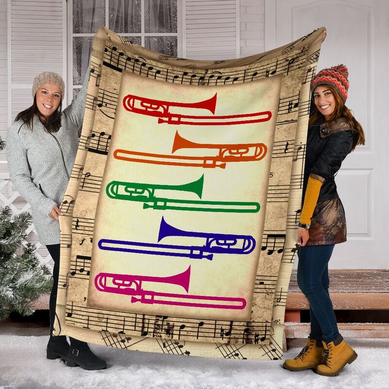 bass trombone colors blanket@_springlifepro_bass456trombone56sf5@premium-blanket Bass Trombone Colors Blanket Fleece Blanket, Personalized Gifts, Custom Blanket 600996