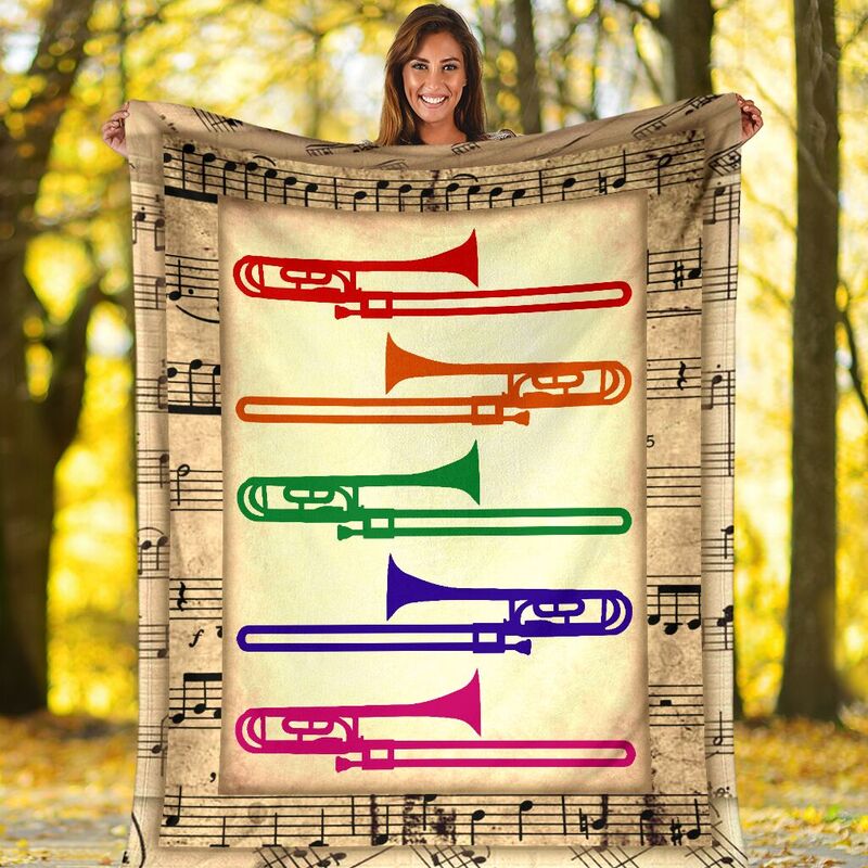 bass trombone colors blanket@_springlifepro_bass456trombone56sf5@premium-blanket Bass Trombone Colors Blanket Fleece Blanket, Personalized Gifts, Custom Blanket 600995