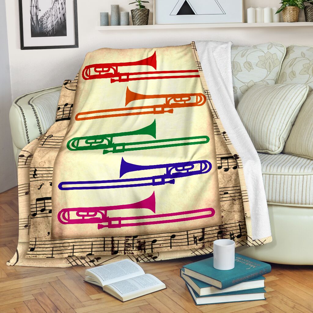 bass trombone colors blanket@_springlifepro_bass456trombone56sf5@premium-blanket Bass Trombone Colors Blanket Fleece Blanket, Personalized Gifts, Custom Blanket 600990