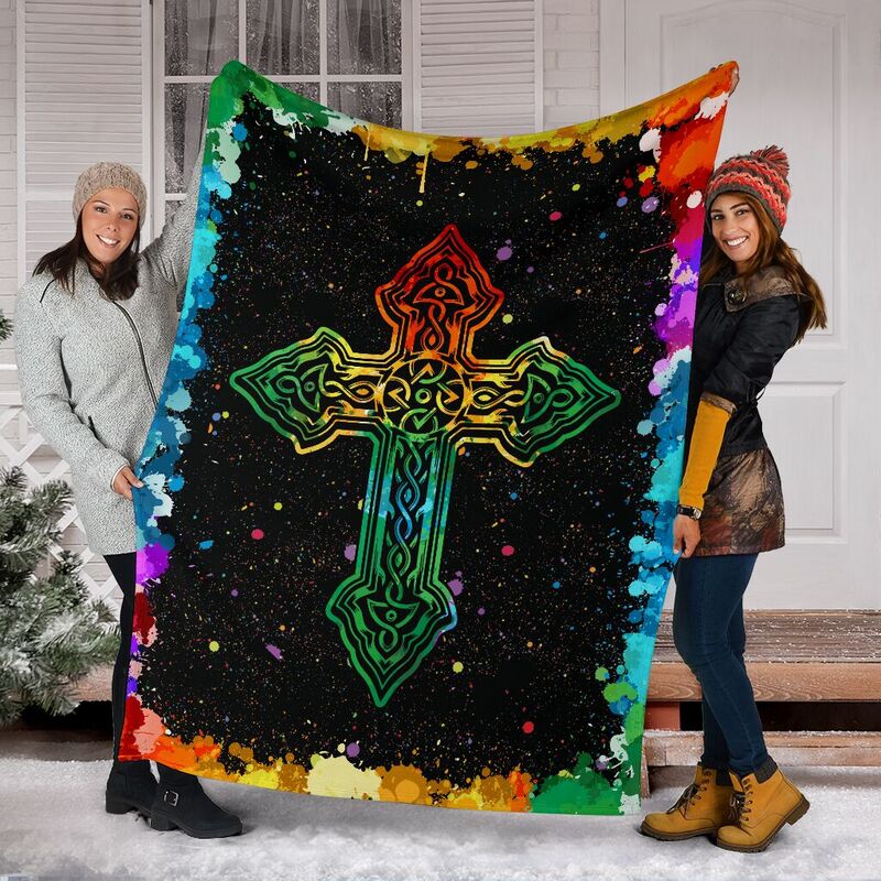 Irish-Cross-watercolor-Blanket_Irish-Cross-Watercolor-Blanket-Fleece-Blanket-Personalized-Gifts-Custom-Blanket_6_20200723 Irish Cross watercolor Blanket@_springlifepro_iriart6356e@premium-blanket Irish Cross Watercolor Blanket Fleece Blanket, Personalized Gifts, Custom Blanket 600788