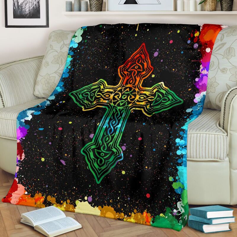 Irish-Cross-watercolor-Blanket_Irish-Cross-Watercolor-Blanket-Fleece-Blanket-Personalized-Gifts-Custom-Blanket_2_20200723 Irish Cross watercolor Blanket@_springlifepro_iriart6356e@premium-blanket Irish Cross Watercolor Blanket Fleece Blanket, Personalized Gifts, Custom Blanket 600784