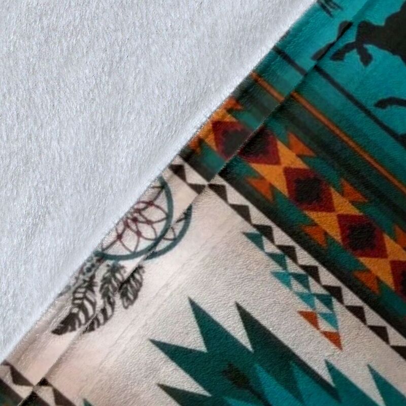 HORSE BOHO VINTAGE PRE BLANKET@_animalaholic_HOR1V21@premium-blanket Horse Boho Vintage Pre Blanket Fleece Blanket, Personalized Gifts, Custom Blanket 596725