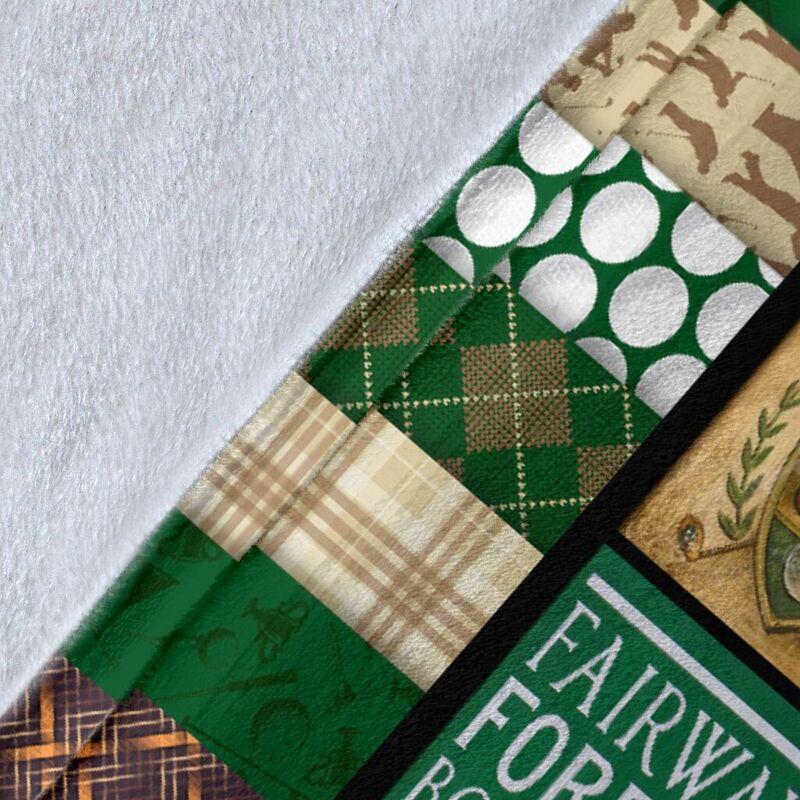 GOLF PATTERN VINTAGE BLANKET@_golflifepro_golfpttbla746@premium-blanket Golf Pattern Vintage Blanket Fleece Blanket, Personalized Gifts, Custom Blanket 587016