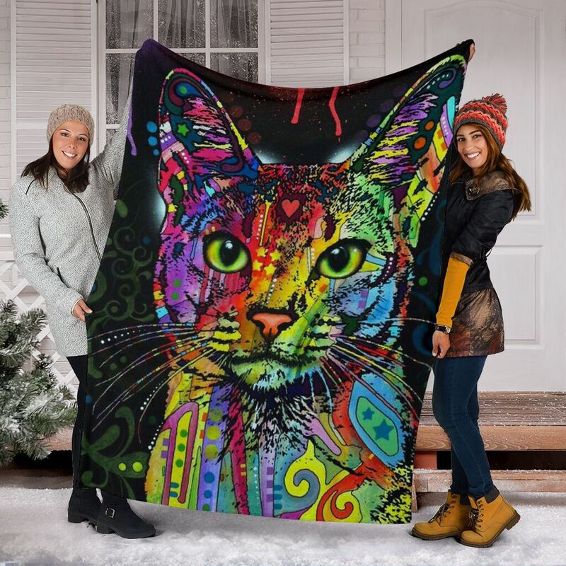 Cat Colors Blanket@_shoppingmylife_lululu0511@premium-blanket Cat Colors Blanket Fleece Blanket, Personalized Gifts, Custom Blanket 585949