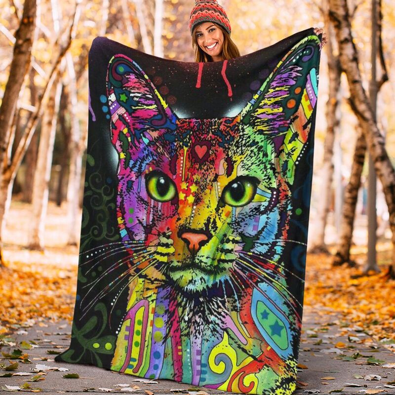 Cat Colors Blanket@_shoppingmylife_lululu0511@premium-blanket Cat Colors Blanket Fleece Blanket, Personalized Gifts, Custom Blanket 585947