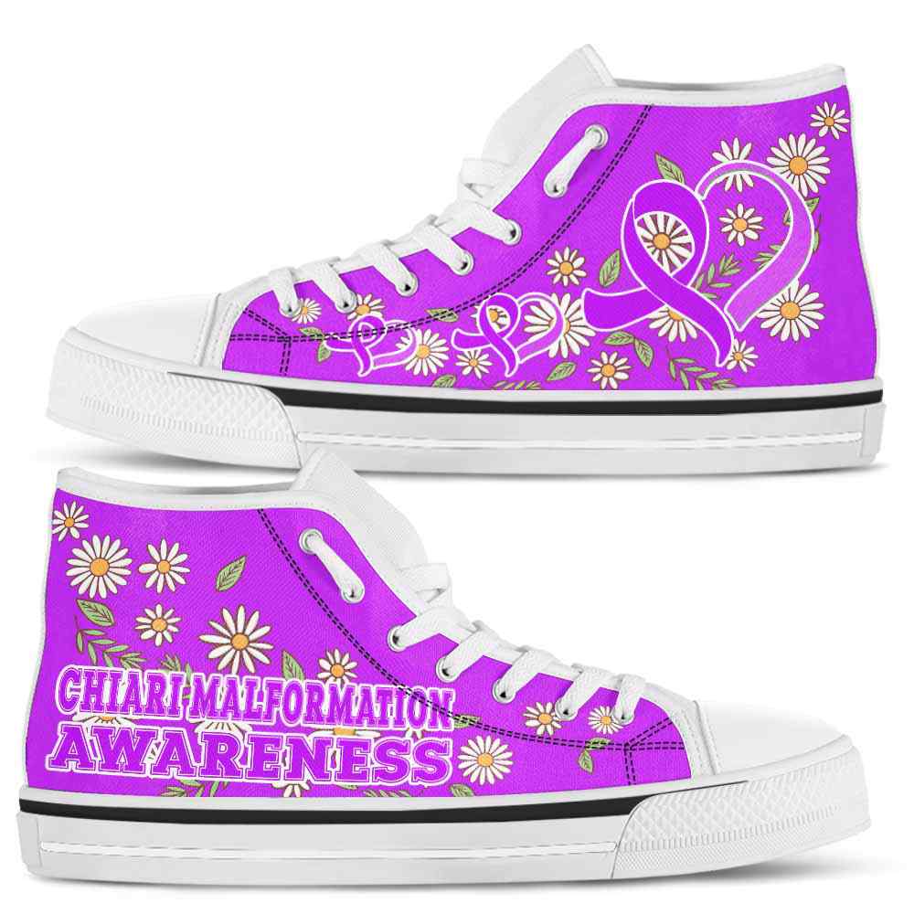 HTS-U-Awareness-DaisyRibbonColorfulBG-Chiari_Malformation-14_Chiari-Malformation-Awareness-Daisy-Ribbon-High-Top-Shoes-Women-Men-Fighter-Survivor-Gift-_3_20200817 HTS-U-Awareness-DaisyRibbonColorfulBG-Chiari_Malformation-14@ Daisy Ribbon Colorful BG Chiari Malformation 14-Chiari Malformation Awareness Daisy Ribbon High Top Shoes Women Men. Fighter Survivor Gift.