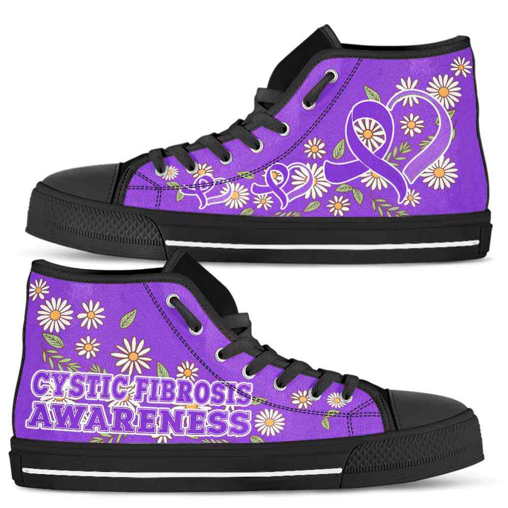 HTS-U-Awareness-DaisyRibbonColorfulBG-Cystic_Fibrosis-16_Cystic-Fibrosis-Awareness-Daisy-Ribbon-High-Top-Shoes-Women-Men-Fighter-Survivor-Gift-_2_20200817 HTS-U-Awareness-DaisyRibbonColorfulBG-Cystic_Fibrosis-16@ Daisy Ribbon Colorful BG Cystic Fibrosis 16-Cystic Fibrosis Awareness Daisy Ribbon High Top Shoes Women Men. Fighter Survivor Gift.