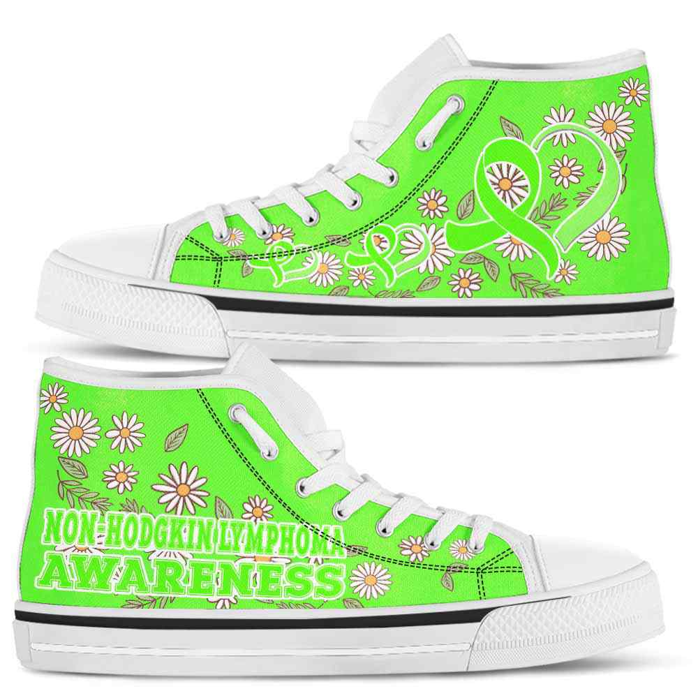 HTS-U-Awareness-DaisyRibbonColorfulBG-Non-Hodgkin_Lymphoma-31_Non-Hodgkin-Lymphoma-Awareness-Daisy-Ribbon-High-Top-Shoes-Women-Men-Fighter-Survivor-Gift-_3_20200817 HTS-U-Awareness-DaisyRibbonColorfulBG-Non-Hodgkin_Lymphoma-31@ Daisy Ribbon Colorful BG Non-Hodgkin Lymphoma 31-Non-Hodgkin Lymphoma Awareness Daisy Ribbon High Top Shoes Women Men. Fighter Survivor Gift.