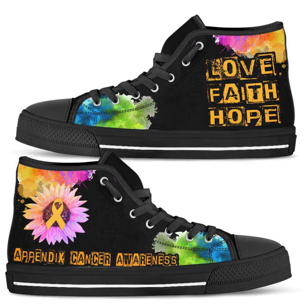 HTS-U-Awareness-LoveFaithHopeWatercolor-Appendix_Cancer-4_Appendix-Cancer-Awareness-Ribbon-Watercolor-High-Top-Shoes-Faith-Hope-Love-Fighter-Survivor-Gift-_2_20200817 HTS-U-Awareness-LoveFaithHopeWatercolor-Appendix_Cancer-4@ Love Faith Hope Watercolor Appendix Cancer 4-Appendix Cancer Awareness Ribbon Watercolor High Top Shoes. Faith Hope Love Fighter Survivor Gift.