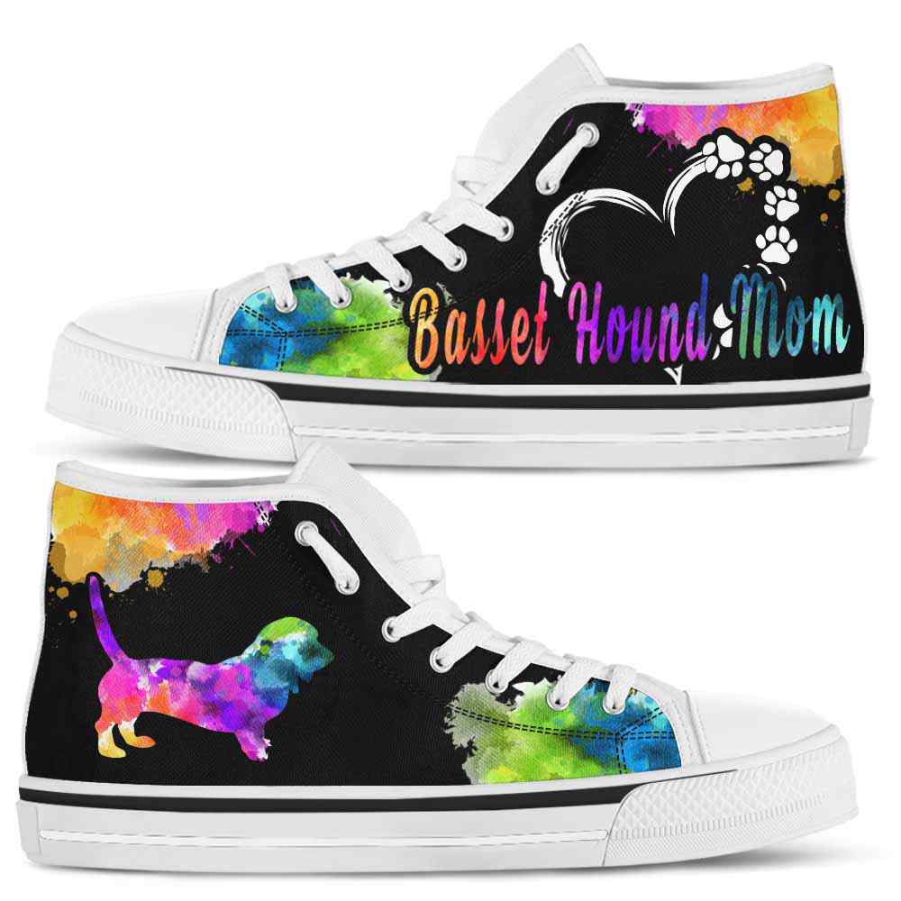 HTS-U-Dog-WatercolorDogMom-Basset_Hound-1_Basset-Hound-Mom-Dog-Lovers-Watercolor-High-Top-Shoes-Gift-Women-Dog-Mom-Colorful-Custom-Shoes-_3_20200815 HTS-U-Dog-WatercolorDogMom-Basset_Hound-1@ Watercolor Dog Mom Basset Hound 1-Basset Hound Mom Dog Lovers Watercolor High Top Shoes Gift Women. Dog Mom Colorful Custom Shoes.
