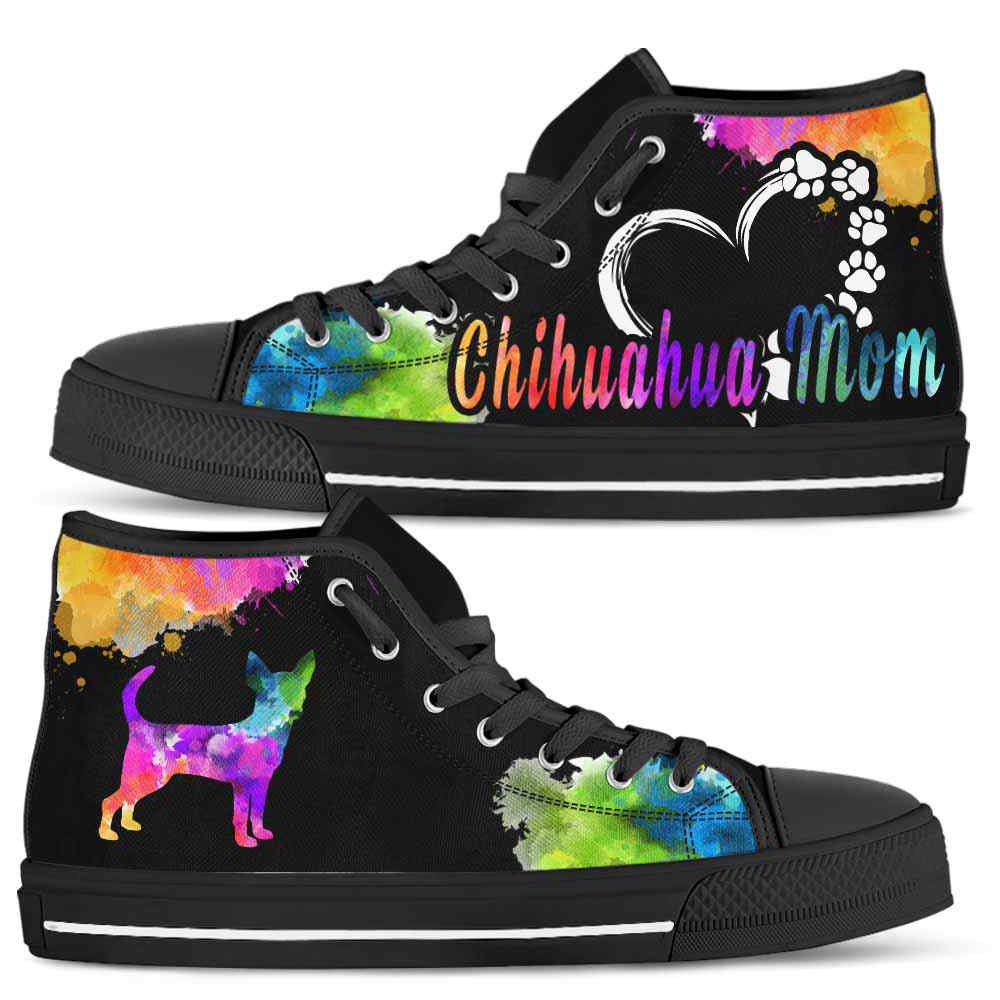 HTS-U-Dog-WatercolorDogMom-Chihuahua-7_Chihuahua-Mom-Dog-Lovers-Watercolor-High-Top-Shoes-Gift-Women-Dog-Mom-Colorful-Custom-Shoes-_2_20200815 HTS-U-Dog-WatercolorDogMom-Chihuahua-7@ Watercolor Dog Mom Chihuahua 7-Chihuahua Mom Dog Lovers Watercolor High Top Shoes Gift Women. Dog Mom Colorful Custom Shoes.