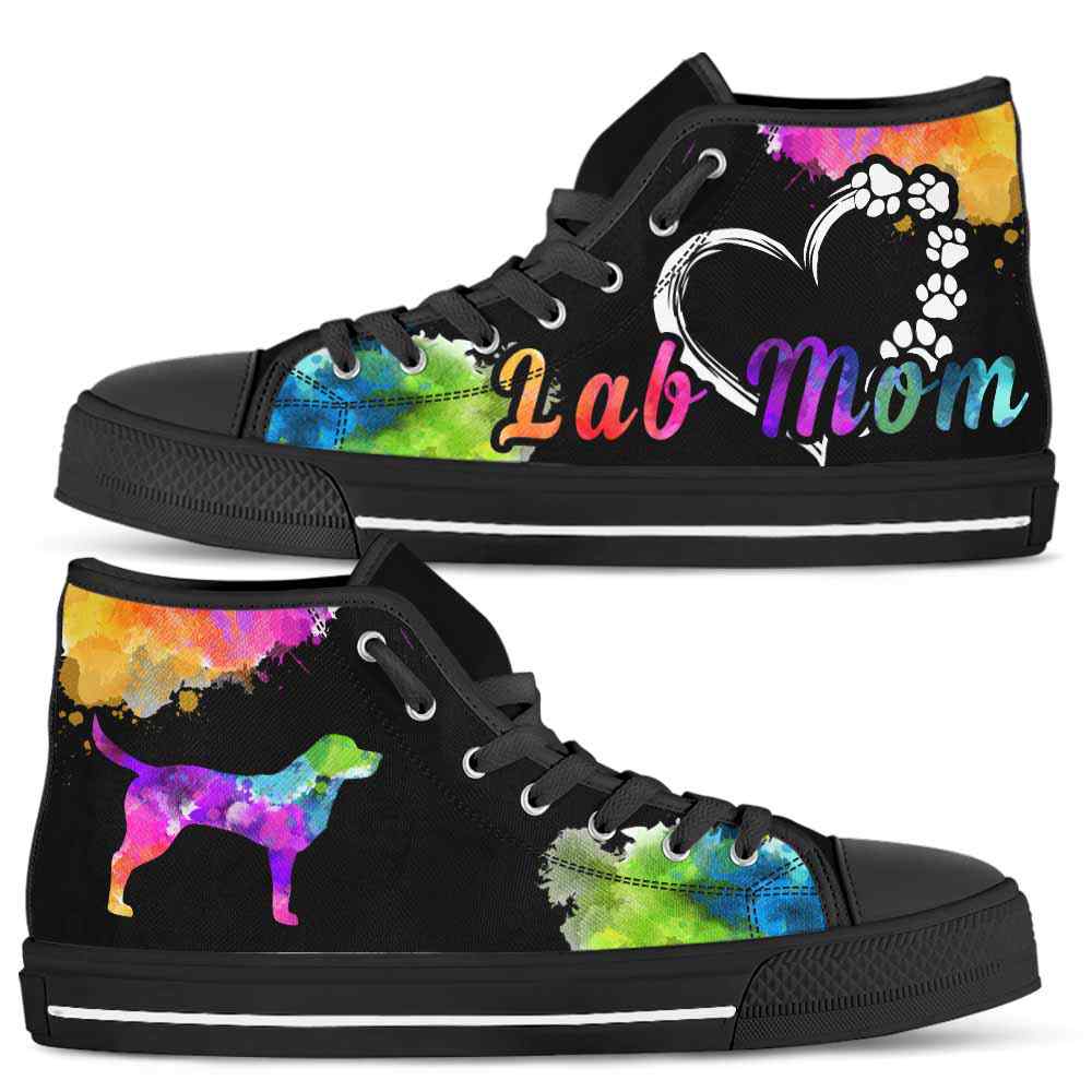 HTS-U-Dog-WatercolorDogMom-Lab-17_Lab-Mom-Dog-Lovers-Watercolor-High-Top-Shoes-Gift-Women-Dog-Mom-Colorful-Custom-Shoes-Labrador-Retriever_2_20200815 HTS-U-Dog-WatercolorDogMom-Lab-17@ Watercolor Dog Mom Lab 17-Lab Mom Dog Lovers Watercolor High Top Shoes Gift Women. Dog Mom Colorful Custom Shoes. Labrador Retriever