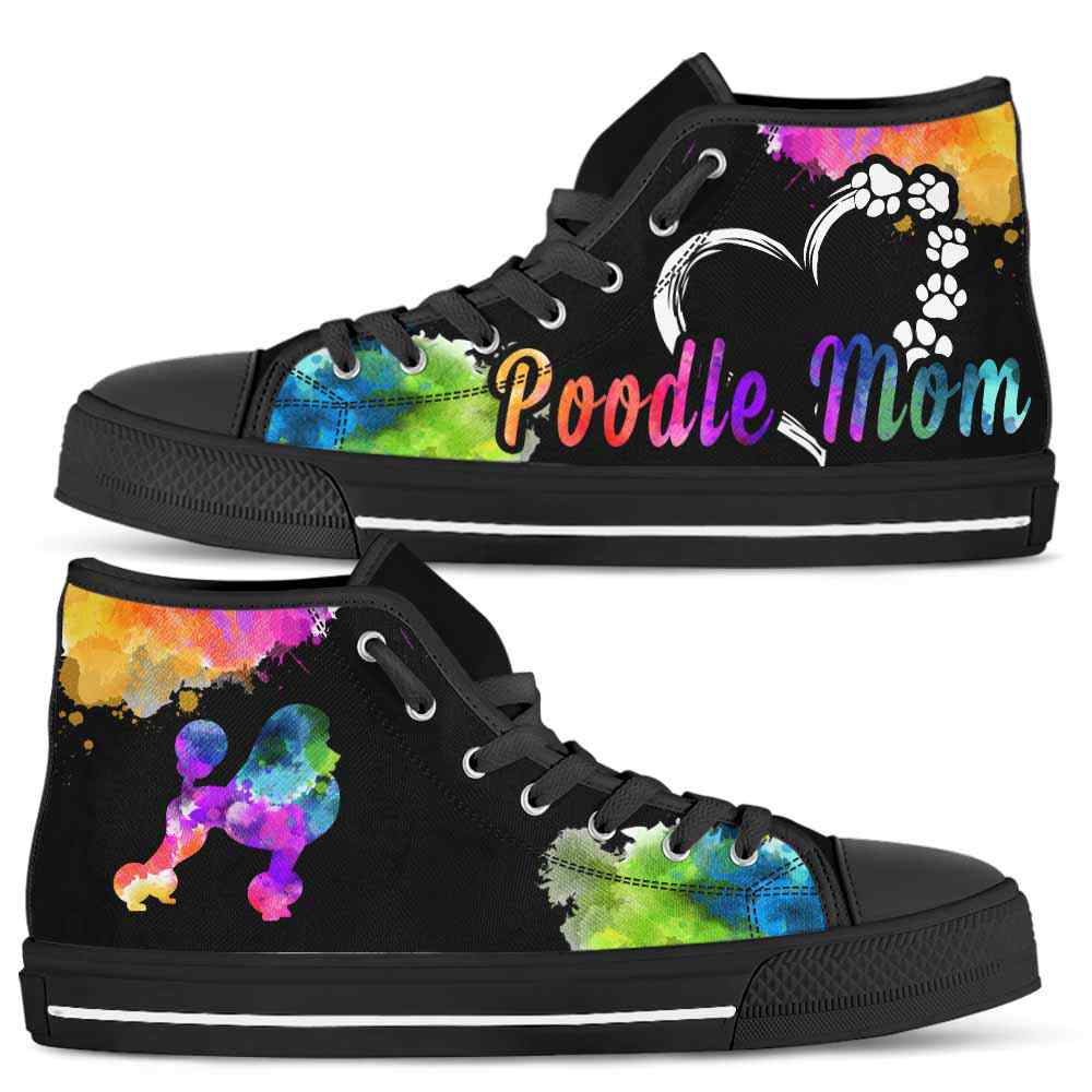 HTS-U-Dog-WatercolorDogMom-Poodle-18_Poodle-Mom-Dog-Lovers-Watercolor-High-Top-Shoes-Gift-Women-Dog-Mom-Colorful-Custom-Shoes-_2_20200815 HTS-U-Dog-WatercolorDogMom-Poodle-18@ Watercolor Dog Mom Poodle 18-Poodle Mom Dog Lovers Watercolor High Top Shoes Gift Women. Dog Mom Colorful Custom Shoes.