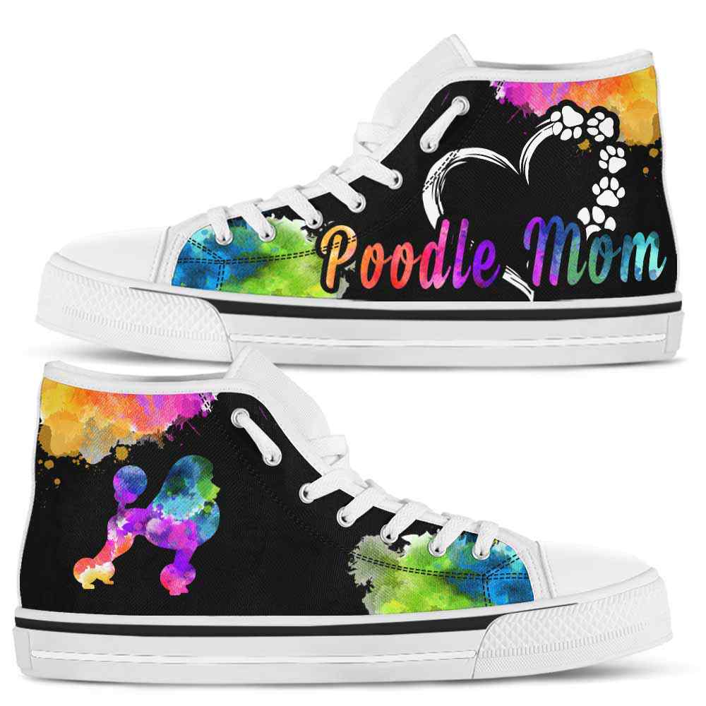 HTS-U-Dog-WatercolorDogMom-Poodle-18_Poodle-Mom-Dog-Lovers-Watercolor-High-Top-Shoes-Gift-Women-Dog-Mom-Colorful-Custom-Shoes-_3_20200815 HTS-U-Dog-WatercolorDogMom-Poodle-18@ Watercolor Dog Mom Poodle 18-Poodle Mom Dog Lovers Watercolor High Top Shoes Gift Women. Dog Mom Colorful Custom Shoes.