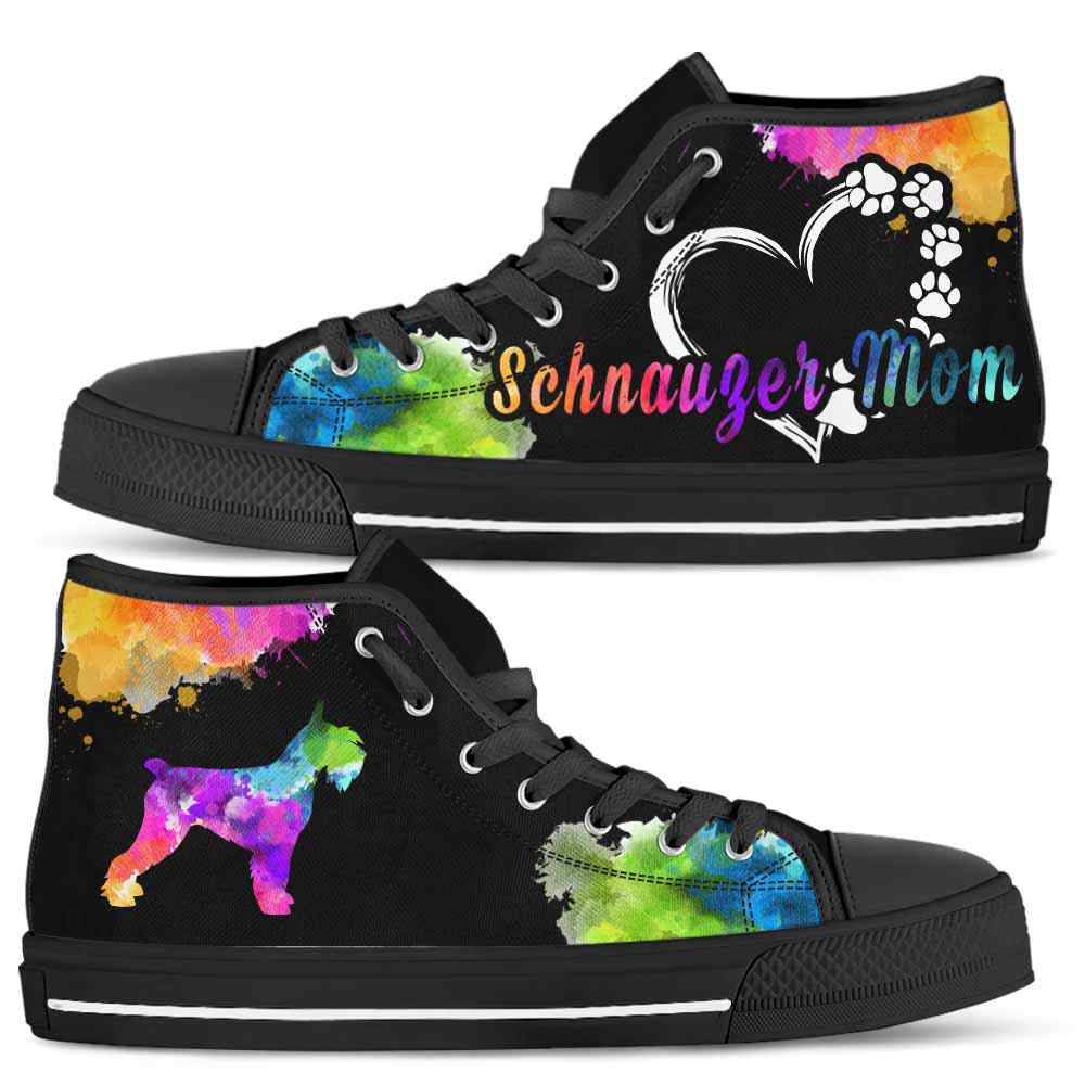HTS-U-Dog-WatercolorDogMom-Schnauzer-21_Schnauzer-Mom-Dog-Lovers-Watercolor-High-Top-Shoes-Gift-Women-Dog-Mom-Colorful-Custom-Shoes-_2_20200815 HTS-U-Dog-WatercolorDogMom-Schnauzer-21@ Watercolor Dog Mom Schnauzer 21-Schnauzer Mom Dog Lovers Watercolor High Top Shoes Gift Women. Dog Mom Colorful Custom Shoes.