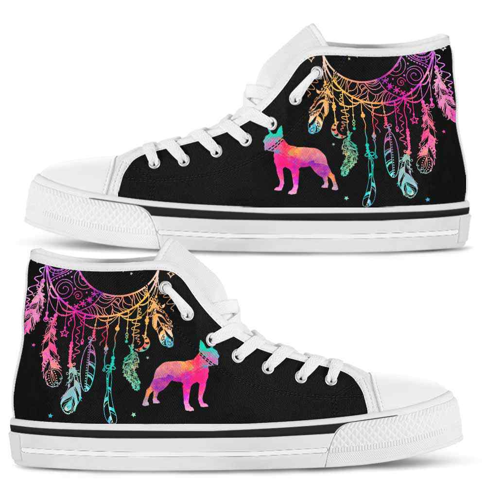 HTS-W-Dog-ColorfulDreamcatcher-Boston_Terrier-3_Boston-Terrier-Dog-Lovers-High-Top-Shoes-Gift-Men-Women-Colorful-Dreamcatcher-Custom-Shoes-_3_20200815 HTS-W-Dog-ColorfulDreamcatcher-Boston_Terrier-3@ Colorful Dreamcatcher Boston Terrier 3-Boston Terrier Dog Lovers High Top Shoes Gift Men Women. Colorful Dreamcatcher Custom Shoes.