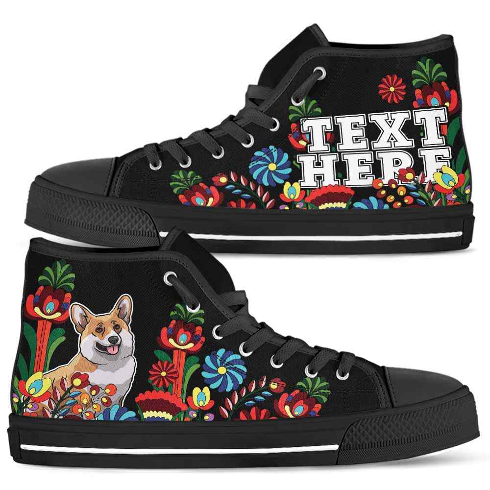 HTS-W-Dog-Embroidery13-Corgi-18_Corgi-Dog-Lovers-Floral-Canvas-Shoes-Colorful-Flower-High-Top-Shoes-Gift-Men-Women-Dog-Mom-Dog-Dad-Custom-Shoes-_2_20200827 HTS-W-Dog-Embroidery13-Corgi-18@undefined-Corgi Dog Lovers Floral Canvas Shoes Colorful Flower High Top Shoes Gift Men Women. Dog Mom Dog Dad Custom Shoes.