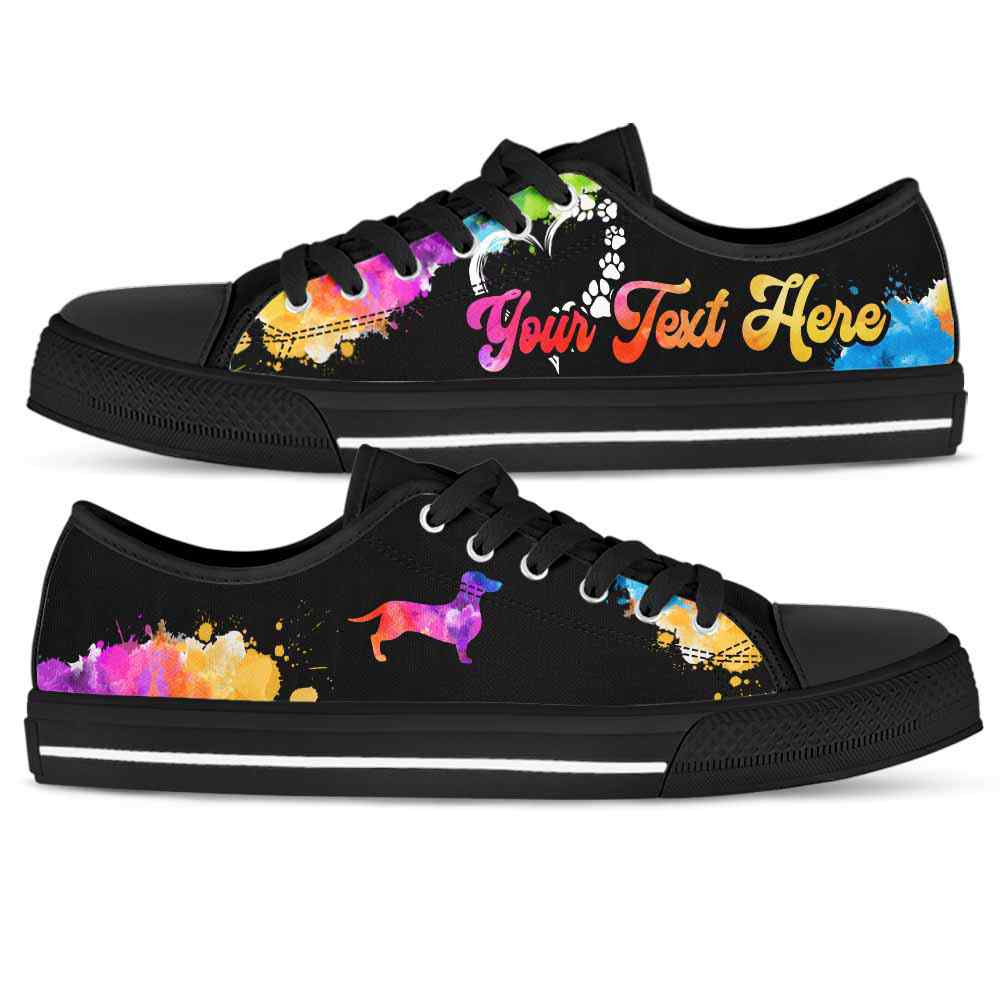 LTS-W-Dog-CustomWatercolor-Dachshund-9_Dachshund-Dog-Lovers-Watercolor-Low-Top-Shoes-Gift-Men-Women-Dog-Mom-Dog-Dad-Colorful-Custom-Shoes-_2_20200813 LTS-W-Dog-CustomWatercolor-Dachshund-9@ Custom Watercolor Dachshund 9-Dachshund Dog Lovers Watercolor Low Top Shoes Gift Men Women. Dog Mom Dog Dad Colorful Custom Shoes.