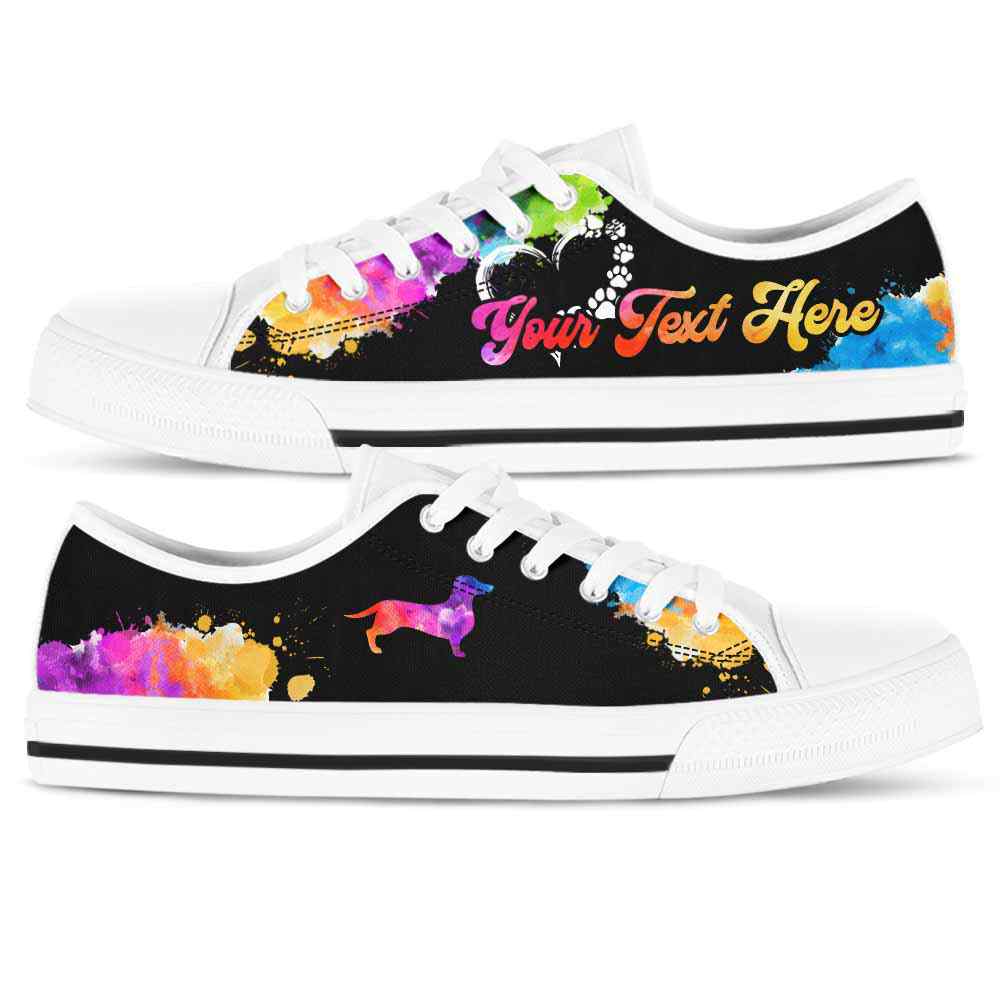 LTS-W-Dog-CustomWatercolor-Dachshund-9_Dachshund-Dog-Lovers-Watercolor-Low-Top-Shoes-Gift-Men-Women-Dog-Mom-Dog-Dad-Colorful-Custom-Shoes-_3_20200813 LTS-W-Dog-CustomWatercolor-Dachshund-9@ Custom Watercolor Dachshund 9-Dachshund Dog Lovers Watercolor Low Top Shoes Gift Men Women. Dog Mom Dog Dad Colorful Custom Shoes.