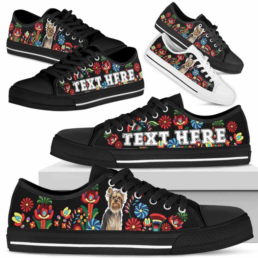 LTS-W-Dog-Embroidery13-Yorkie-67_Yorkie-Dog-Lovers-Tennis-Shoes-Colorful-Floral-Gym-Low-Top-Shoes-Gift-Women-Men-Dog-Mom-Dog-Dad-Custom-Shoes-Yorkshire-Terrier_1_20200828 LTS-W-Dog-Embroidery13-Yorkie-67@undefined-Yorkie Dog Lovers Tennis Shoes Colorful Floral Gym Low Top Shoes Gift Women Men. Dog Mom Dog Dad Custom Shoes. Yorkshire Terrier