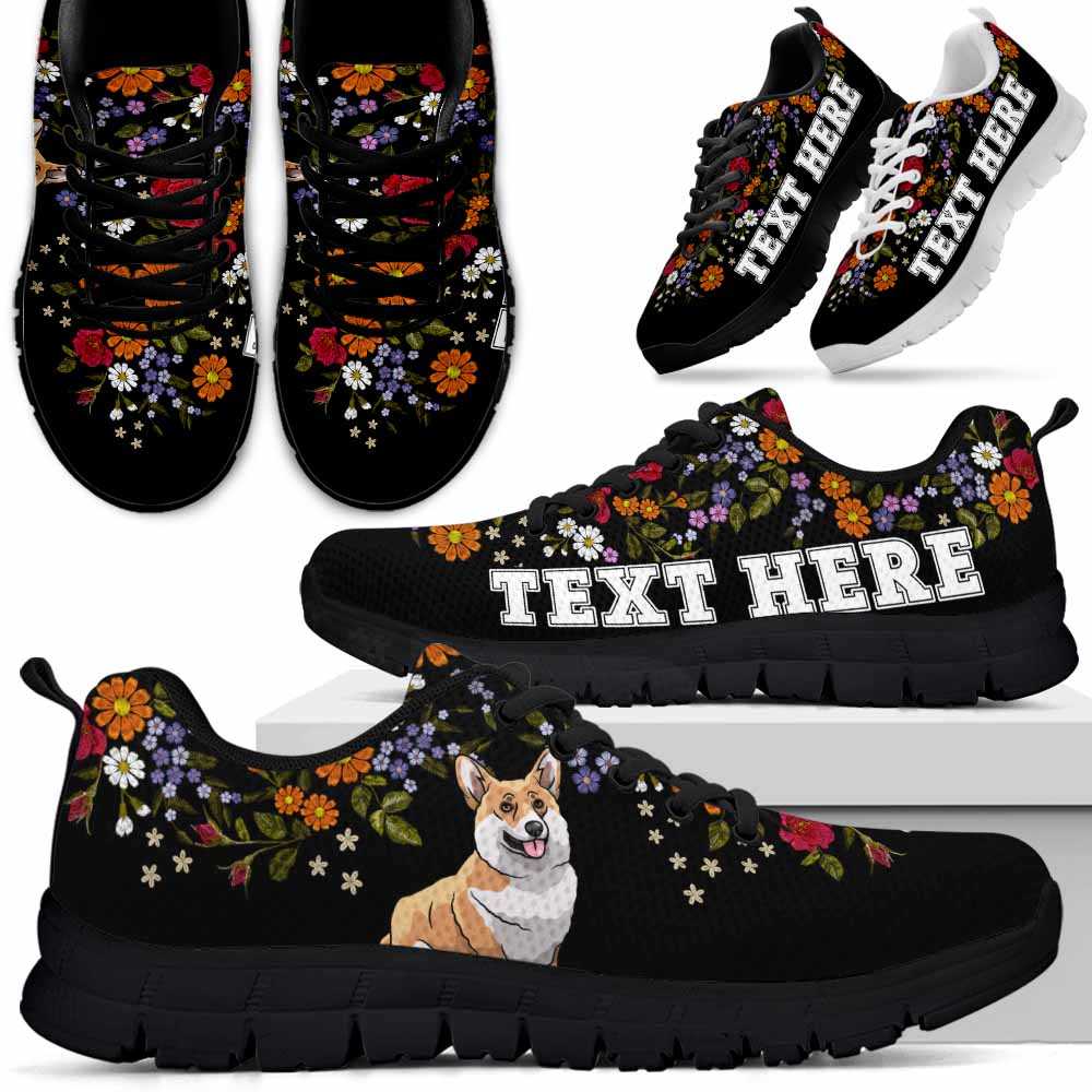 SS-W-Dog-Embroidery11-Corgi-18_Corgi-Flower-Floral-Colorful-Dog-Lovers-Sneakers-Gym-Running-Shoes-Gift-Women-Men-Dog-Mom-Dog-Dad-Custom-Shoes-_1_20200829 SS-W-Dog-Embroidery11-Corgi-18@undefined-Corgi Flower Floral Colorful Dog Lovers Sneakers Gym Running Shoes Gift Women Men. Dog Mom Dog Dad Custom Shoes.