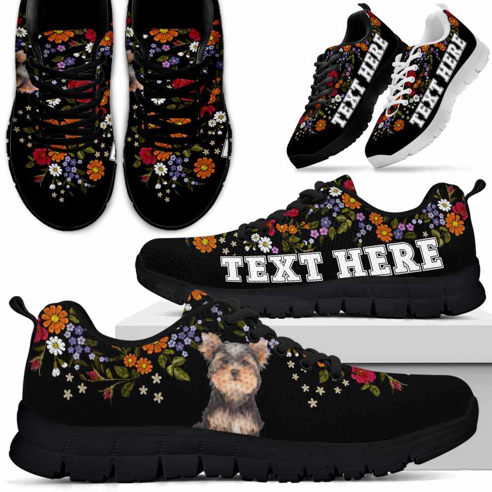 SS-W-Dog-Embroidery11-Yorkie-66_Yorkie-Flower-Floral-Colorful-Dog-Lovers-Sneakers-Gym-Running-Shoes-Gift-Women-Men-Dog-Mom-Dog-Dad-Custom-Shoes-Yorkshire-Terrier_1_20200829 SS-W-Dog-Embroidery11-Yorkie-66@undefined-Yorkie Flower Floral Colorful Dog Lovers Sneakers Gym Running Shoes Gift Women Men. Dog Mom Dog Dad Custom Shoes. Yorkshire Terrier