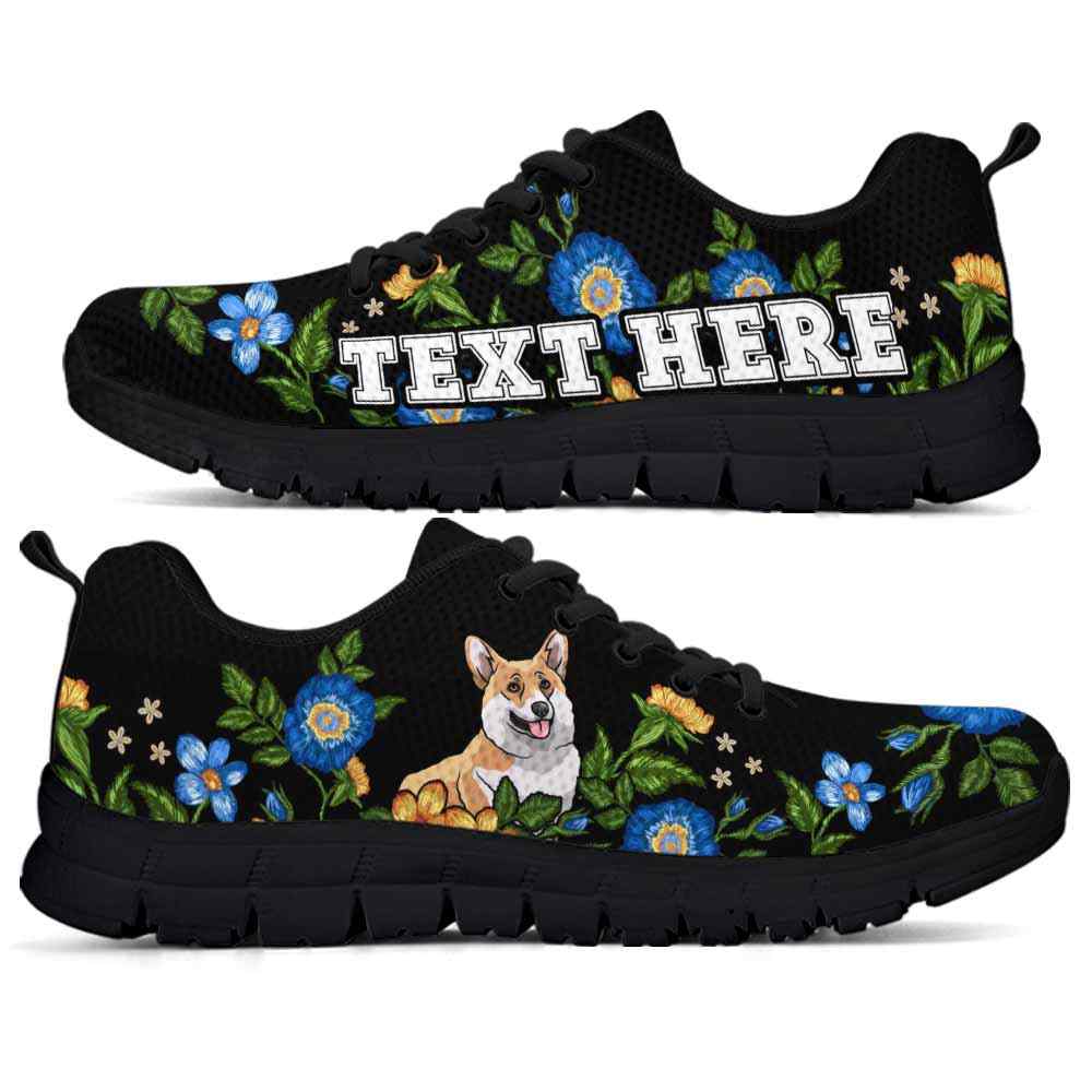 SS-W-Dog-Embroidery9-Corgi-18_Corgi-Colorful-Floral-Flower-Dog-Lovers-Sneakers-Gym-Running-Shoes-Gift-Women-Men-Dog-Mom-Dog-Dad-Custom-Shoes-_2_20200829 SS-W-Dog-Embroidery9-Corgi-18@undefined-Corgi Colorful Floral Flower Dog Lovers Sneakers Gym Running Shoes Gift Women Men. Dog Mom Dog Dad Custom Shoes.