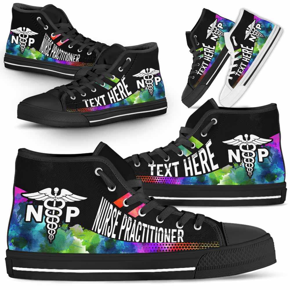 HTS-U-Nurse-Watercolor01NaSportline9-NurPra-13_Nurse-Practitioner-Watercolor-Colorful-Canvas-Shoes-High-Top-Shoes-Gift-Women-Men-Custom-Shoes-_1_20200911 HTS-U-Nurse-Watercolor01NaSportline9-NurPra-13@undefined-Nurse Practitioner Watercolor Colorful Canvas Shoes High Top Shoes Gift Women Men. Custom Shoes.
