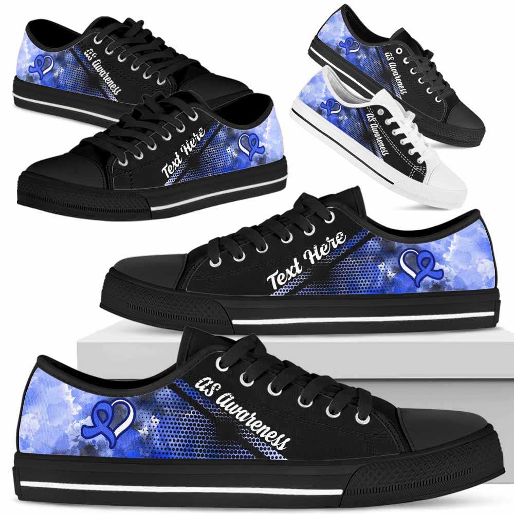 LTS-U-Awareness-Watercolor01NaSportline9-AnSpon-3@undefined-Ankylosing Spondylitis Awareness Ribbon Watercolor Tennis Shoes Gym Low Top Shoes. Women Men Custom Gift.