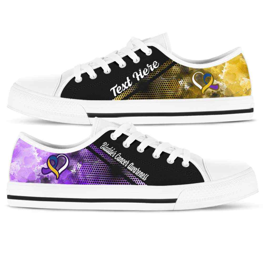LTS-U-Awareness-Watercolor01NaSportline9-Bladde-7@undefined-Bladder Cancer Awareness Ribbon Watercolor Tennis Shoes Gym Low Top Shoes. Women Men Custom Gift.