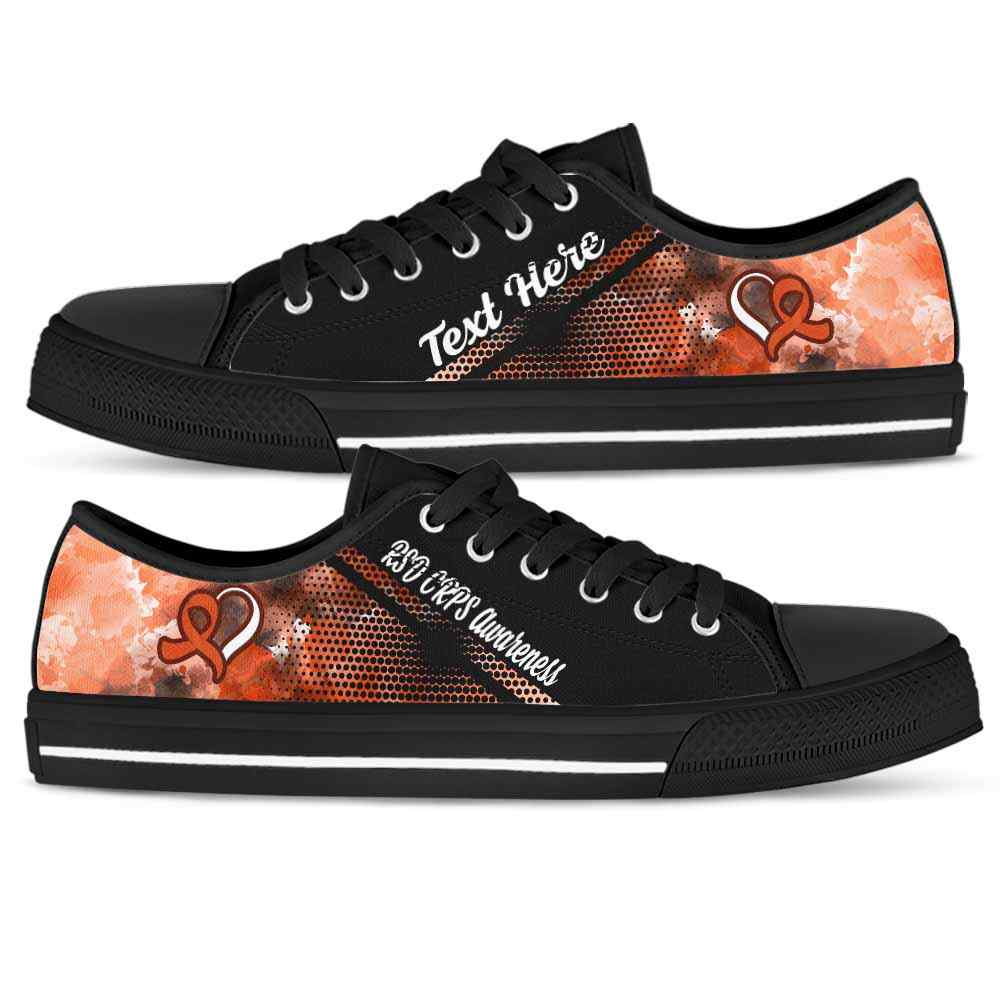 LTS-U-Awareness-Watercolor01NaSportline9-CRSP-36@undefined-Rsd Crps Complex Regional Pain Syndrome Awareness Ribbon Watercolor Tennis Shoes Gym Low Top Shoes. Women Men Custom Gift.