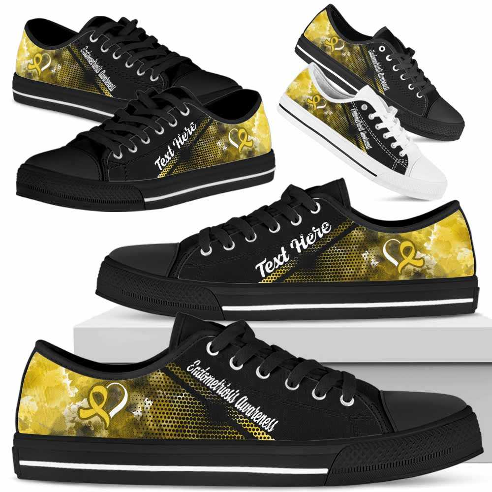 LTS-U-Awareness-Watercolor01NaSportline9-Endome-20@undefined-Endometriosis Awareness Ribbon Watercolor Tennis Shoes Gym Low Top Shoes. Women Men Custom Gift.