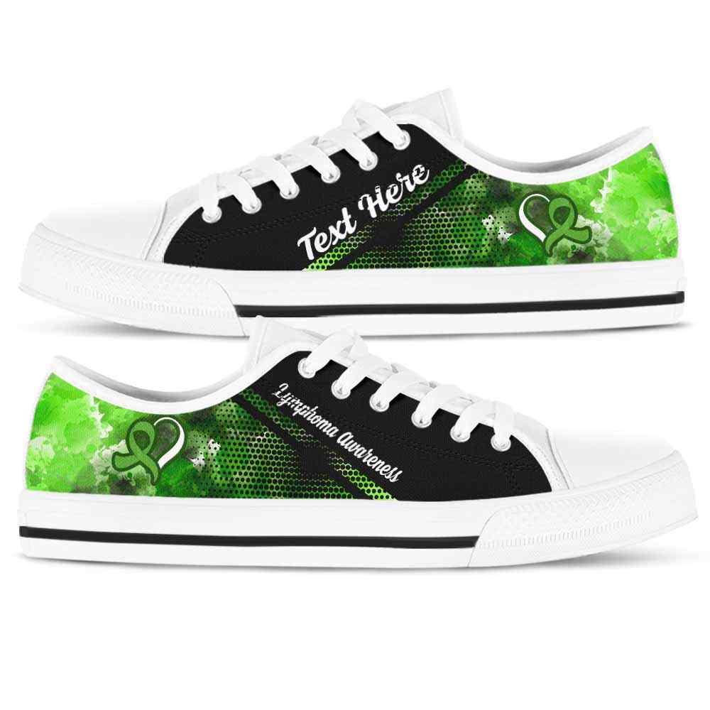 LTS-U-Awareness-Watercolor01NaSportline9-Lympho-30@undefined-Lymphoma Non-Hodgkin Lymphoma Awareness Ribbon Watercolor Tennis Shoes Gym Low Top Shoes. Women Men Custom Gift.