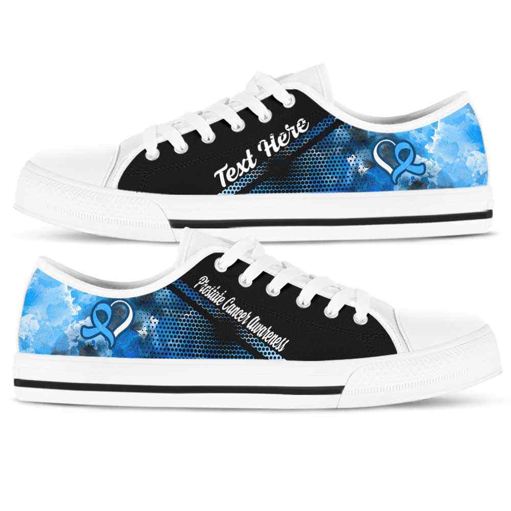 LTS-U-Awareness-Watercolor01NaSportline9-ProCan-33@undefined-Prostate Cancer Awareness Ribbon Watercolor Tennis Shoes Gym Low Top Shoes. Women Men Custom Gift.