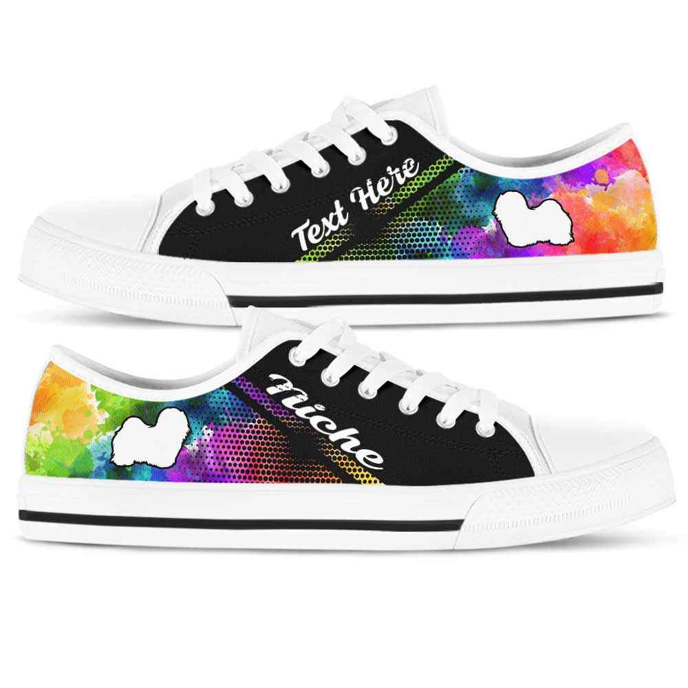 LTS-U-Dog-Watercolor01NaSportline9-Hava-14@undefined-Havanese Dog Lovers Watercolor Tennis Shoes Gym Low Top Shoes Gift Men Women. Dog Mom Dog Dad Custom Shoes.