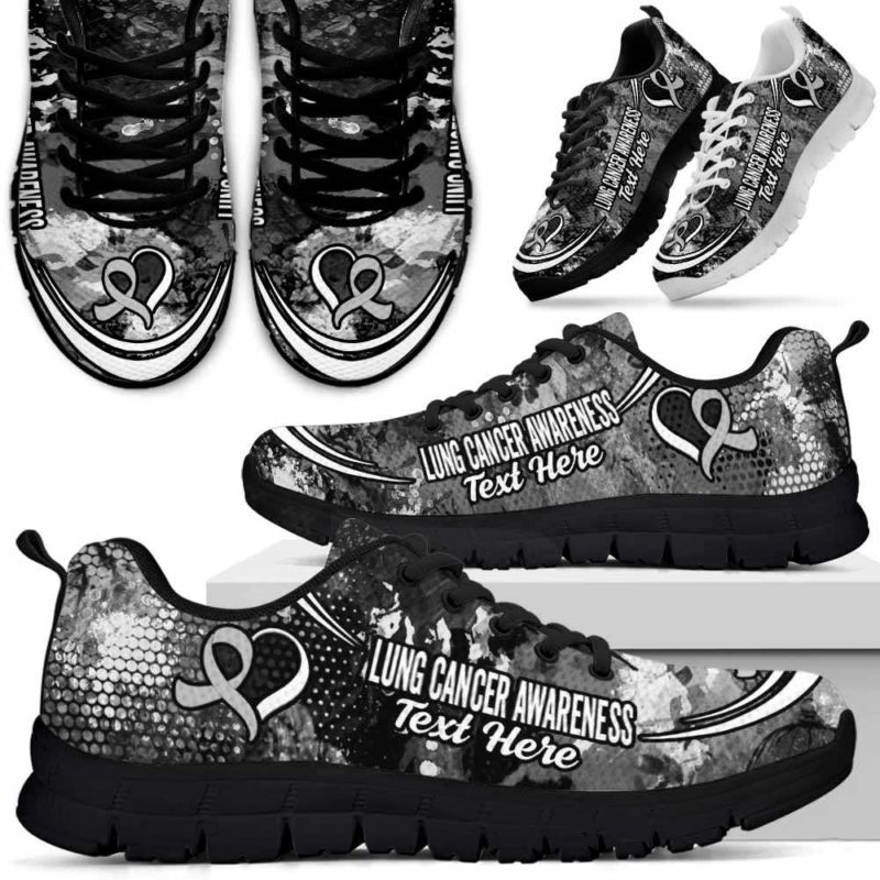 SS-U-Awareness-Watercolor02NaSportline10a-LunCan-25@undefined-Lung Cancer Awareness Ribbon Watercolor Sneakers Gym Running Shoes. Survivor Fighter Custom Gift.